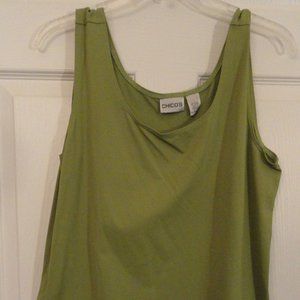 Chicos size 3 tank top lime green